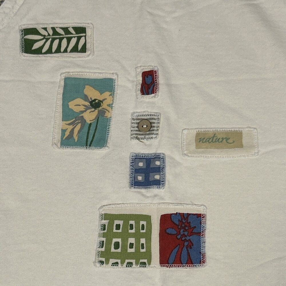 Pear Maxi Dress Womens Small Appliqué Nature Cotton Sleeveless Artsy USA Vintage - Picture 7 of 13